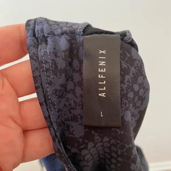 ALLFENIX Navy Longline High Neck Snake Print Sports Bra Size Large - Picture 5 of 8